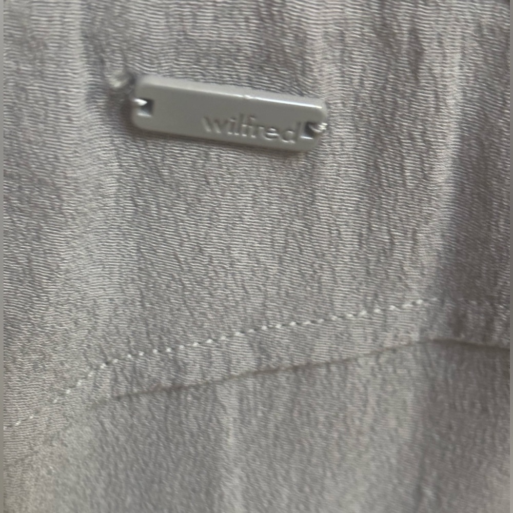 WILFRED ARITZIA ALLANT PANT CROPPED HIGH RISE GRAY LINEN TROUSER JOGGERS SZ SM - Picture 10 of 11